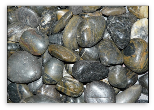 Extra large black river stones